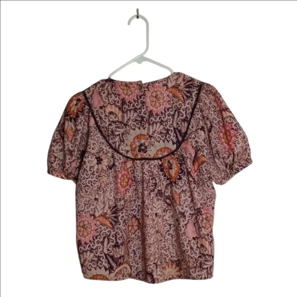 Madewell Yoked Puff Sleeves Top In Ball Bloom
